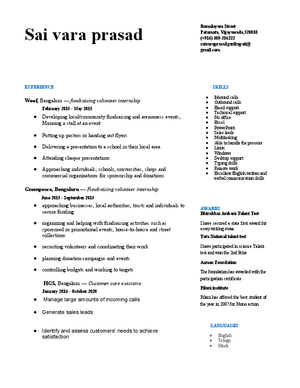 customer care executive latest resume.pdf