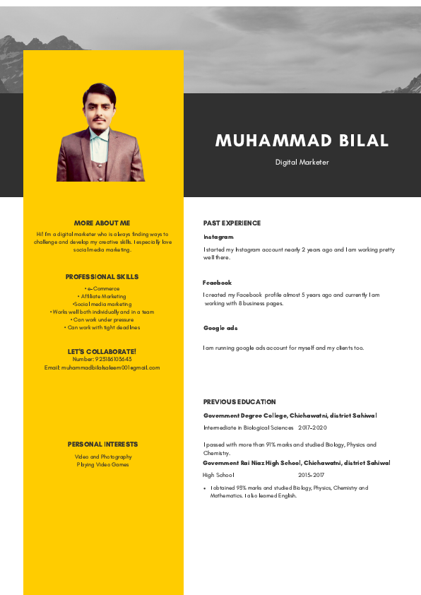 Black and Yellow with Image Photography Photo Resume.pdf