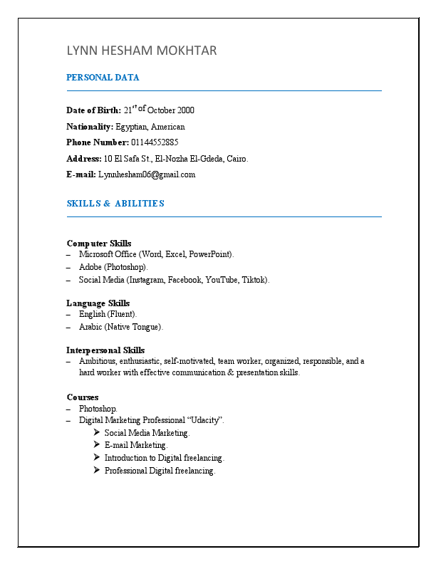 Lynn Hesham Mokhtar Academic CV.pdf