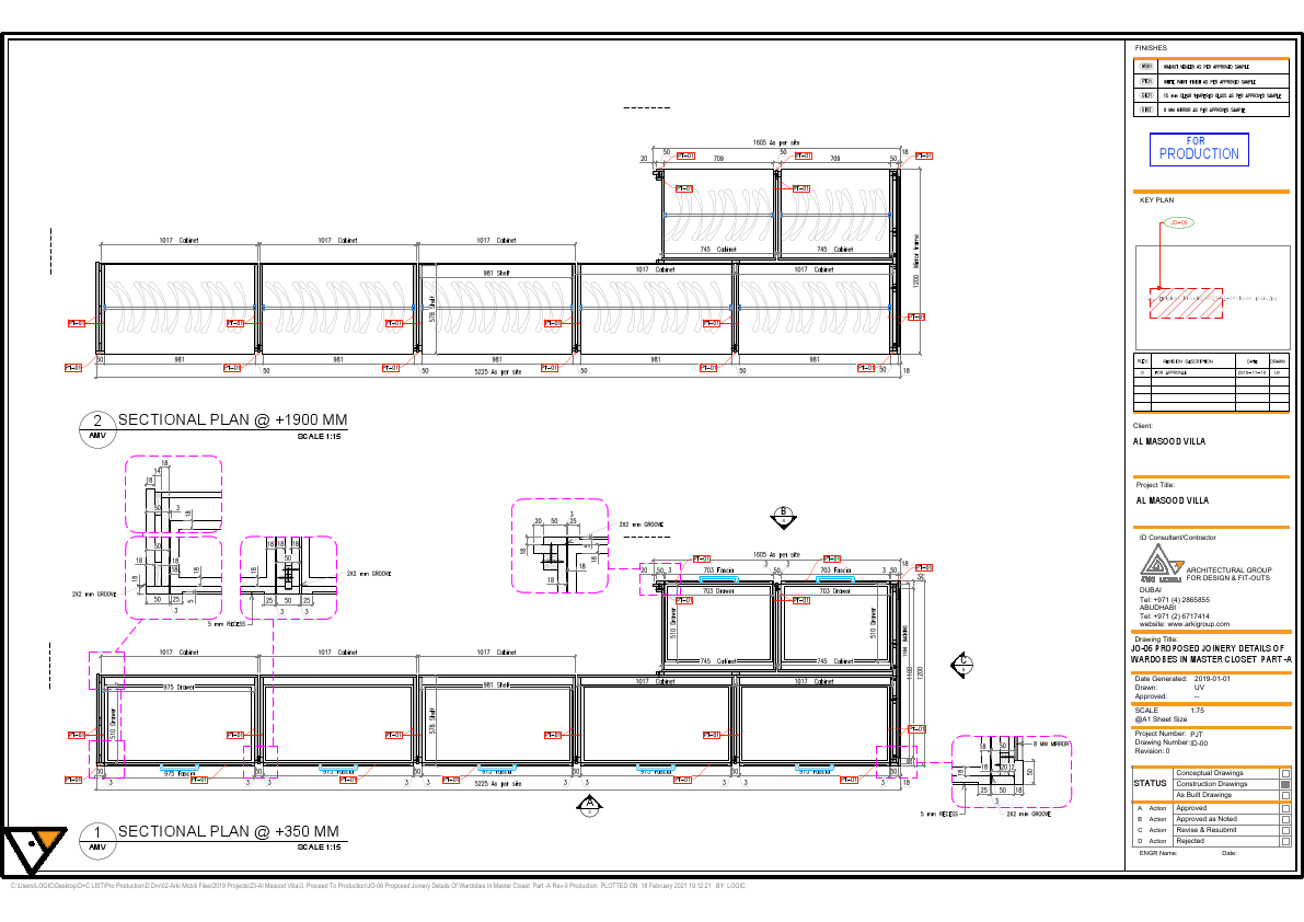 JO-06 Proposed joinery Details of Wardobes in Master closet  Part -A Rev-0 Production.pdf