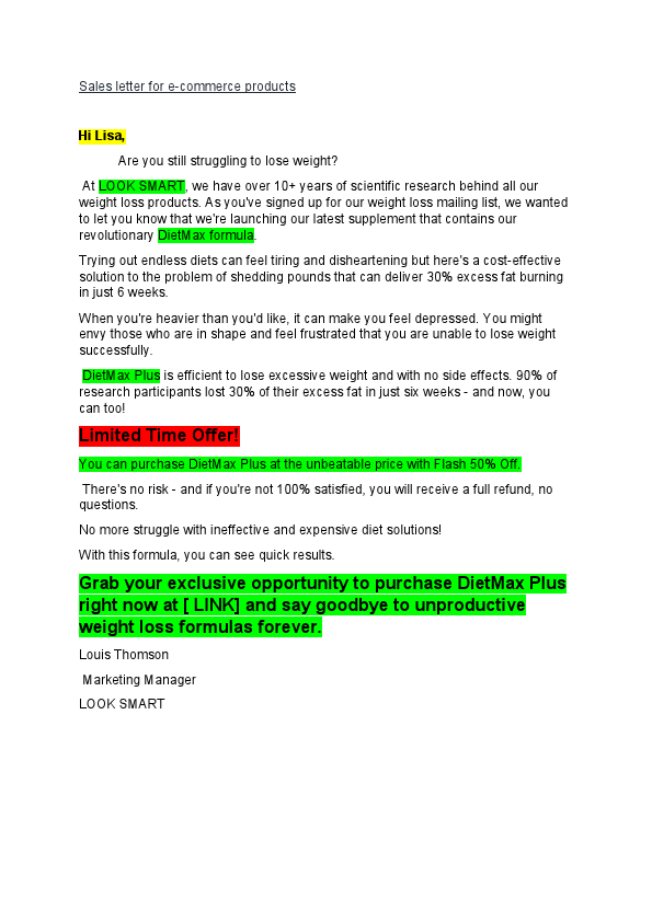 Sales letter for e-commerce products sample.pdf