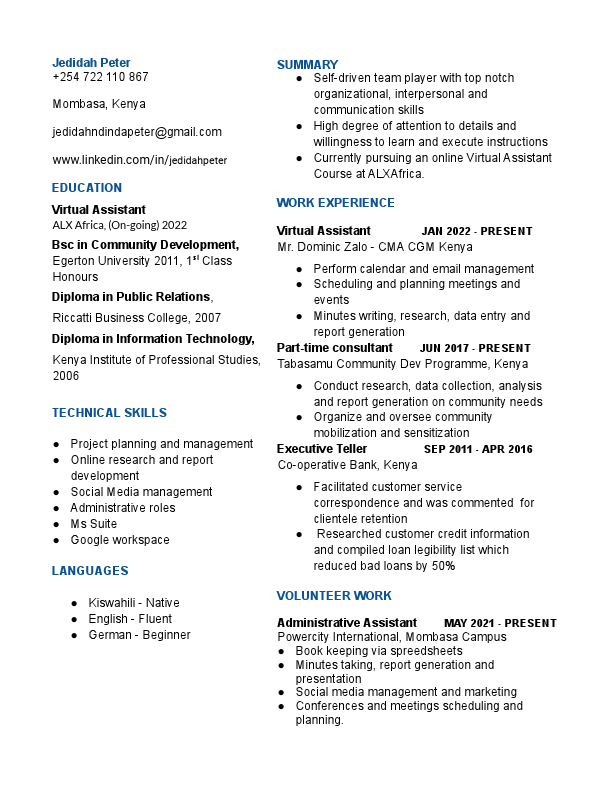 Jedidah Peter, Resume.pdf