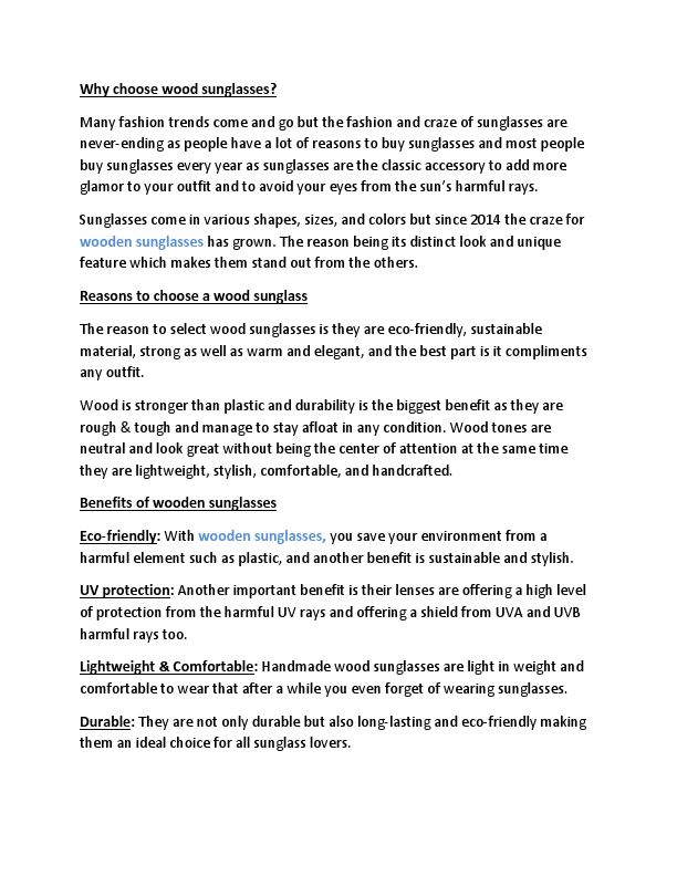 Why choose wood sunglasses.pdf