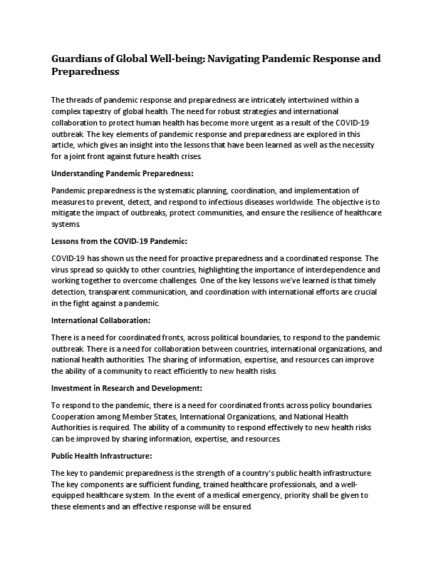 Pandemic Response and Preparedness.pdf