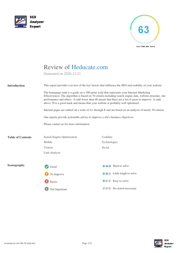 My sample Seo Audit Report.pdf