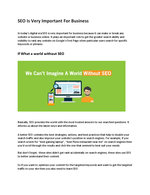SEO Is Very Important For Business.pdf