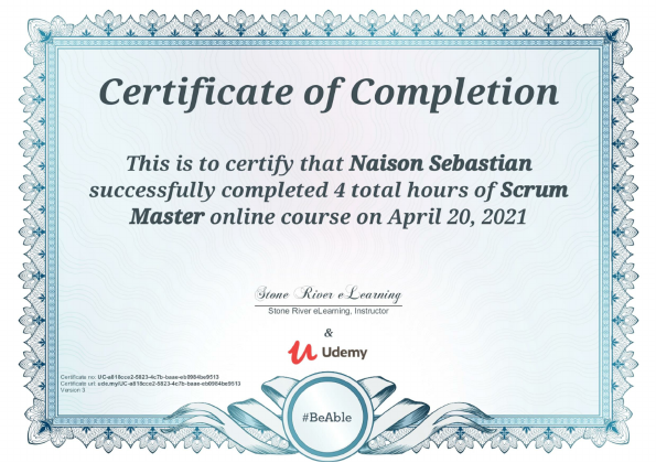 Certificate of Completion - Scrum Master.pdf