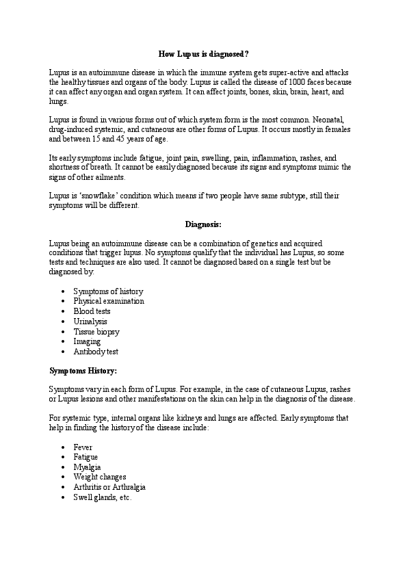 How Lupus is diagnosed.pdf