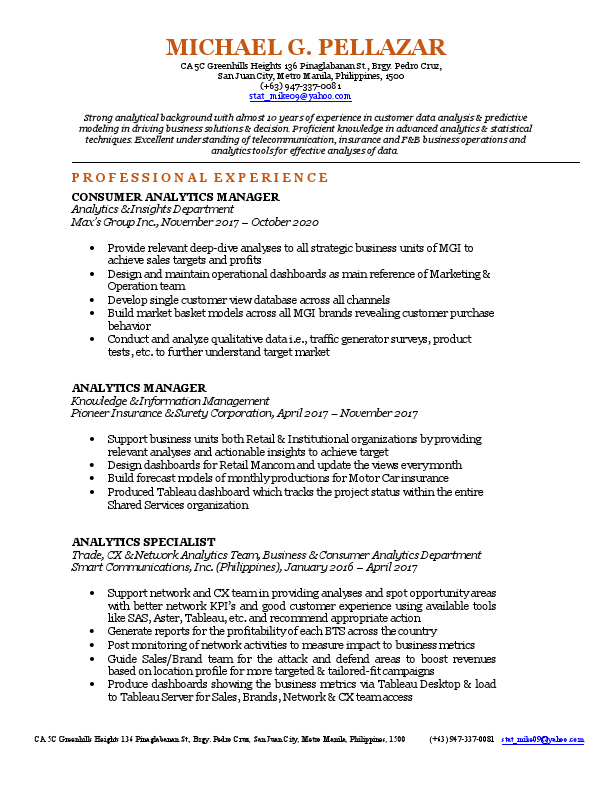 Resume (Michael G. Pellazar) - PDF 2021 02 13.pdf