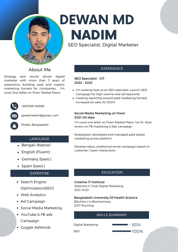 professional modern CV resume for Digitl Marketing.pdf