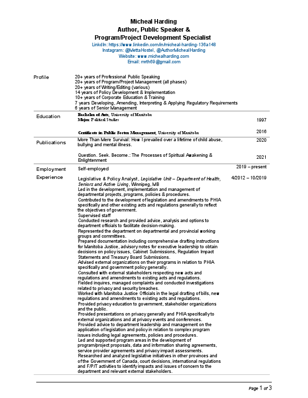 Micheal Harding CV - 2021.pdf