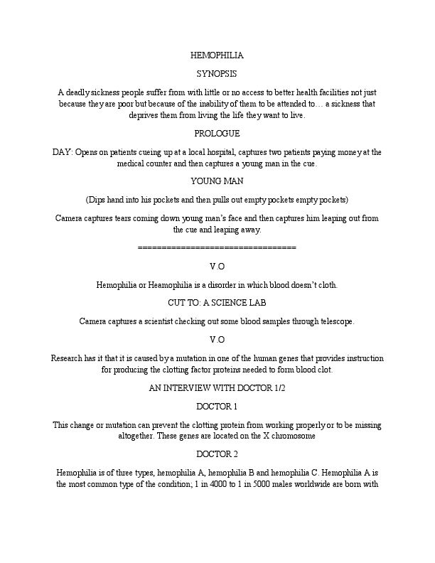 HEMOPHILIA (Synopsis).pdf