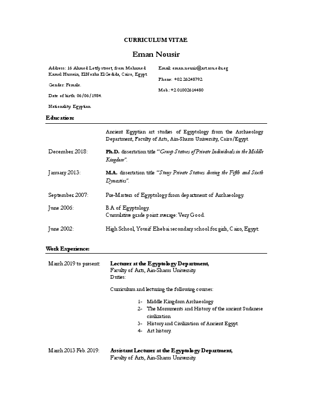 Eman Nousir CV, Egypt cairo.pdf