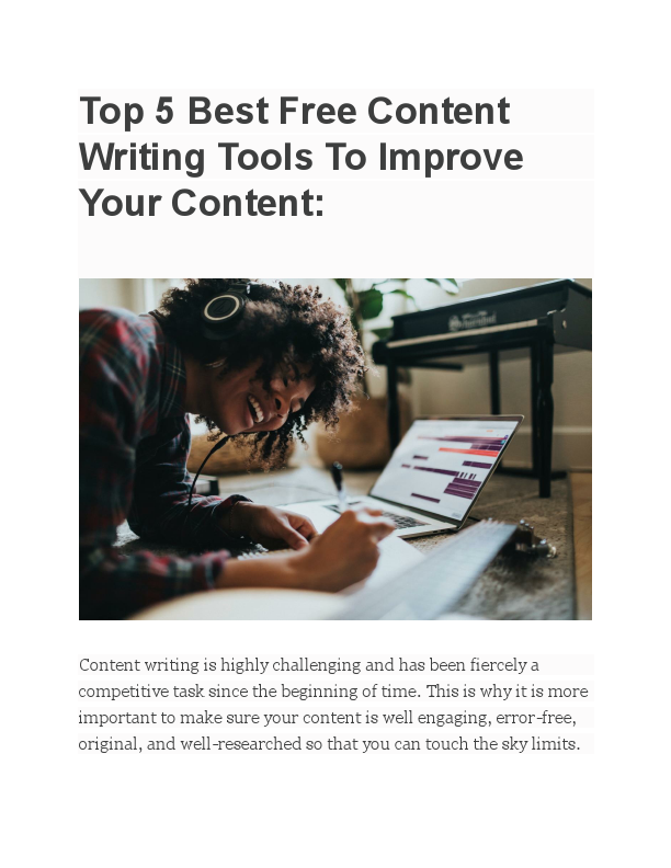 Top 5 Best Free Content Writing Tools To Improve Your Content.pdf