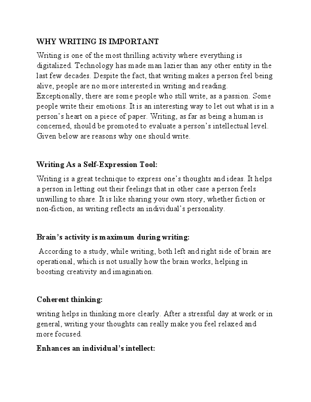 why writing is important.pdf