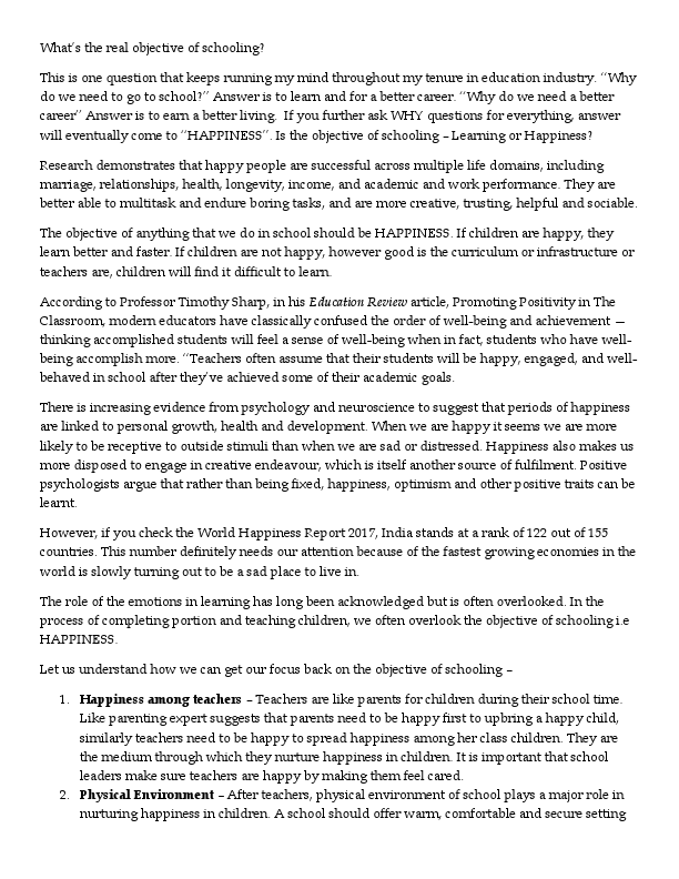 What is the real objective of schooling.pdf