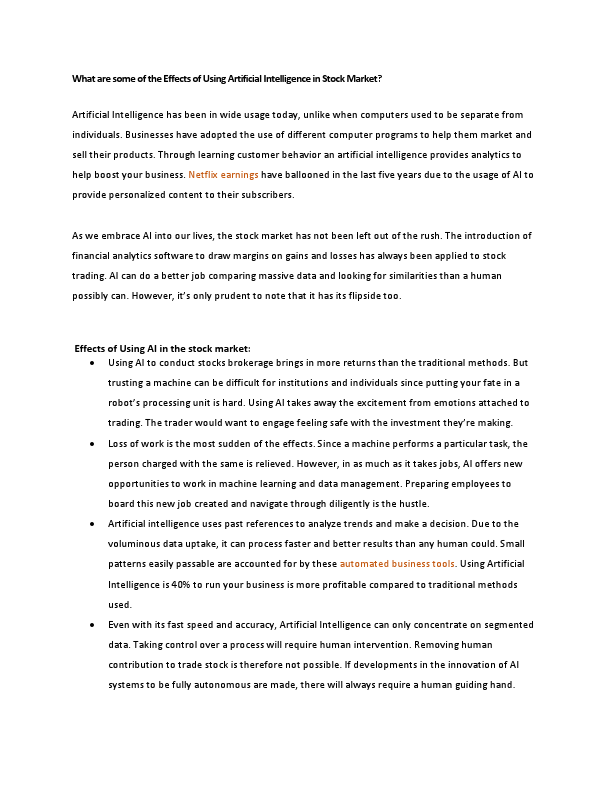 What are some of the Effects of Using Artificial Intelligence in Stock Market-11th.pdf