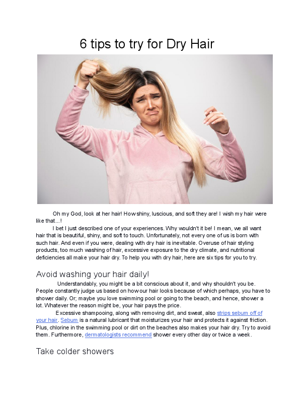 6 tips to try for Dry Hair.pdf
