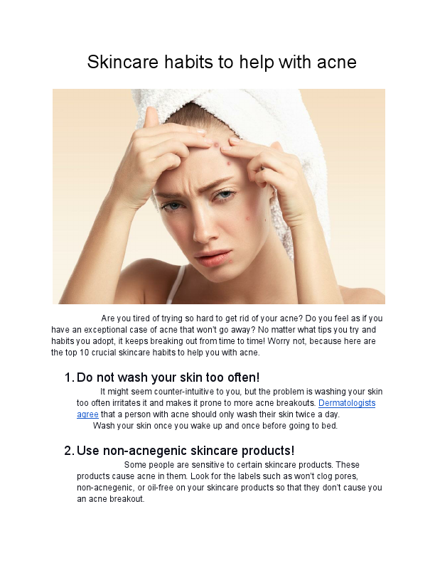 Skincare habits to help with acne.pdf