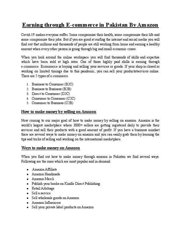 Earning through E-commerce in Pakistan By Amazon.pdf