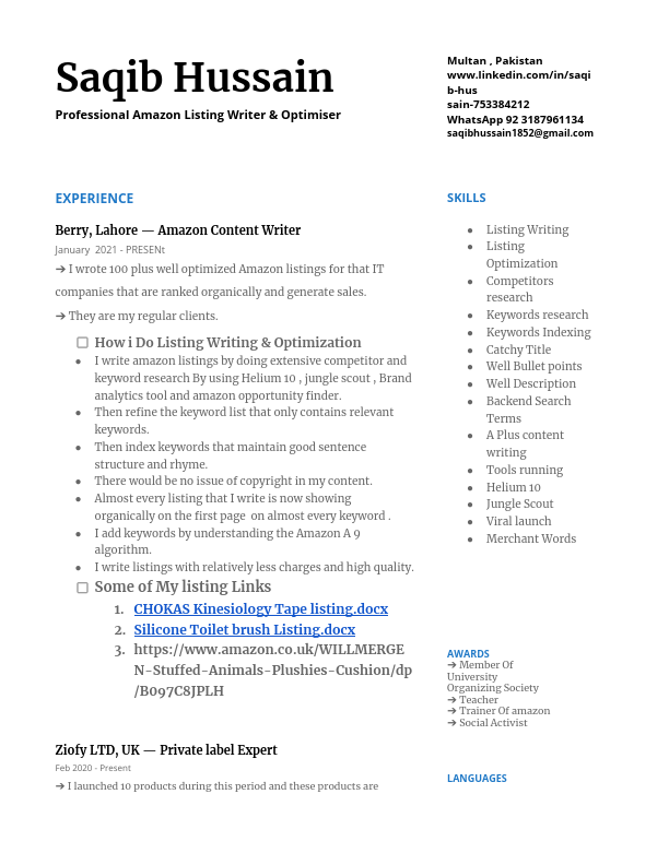 Listing Writing &  Optimization Resume .pdf