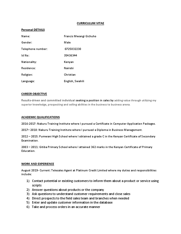 francis gichuho resume .pdf