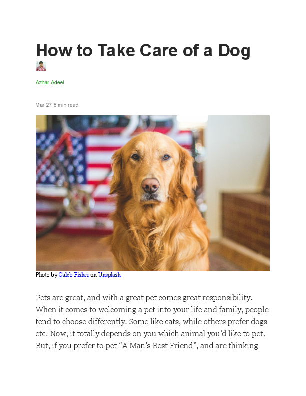 How to Take Care of a Dog - by Azhar Adeel.pdf