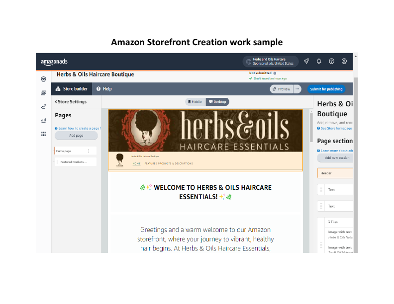 Amazon Storefront Creation work sample.pdf