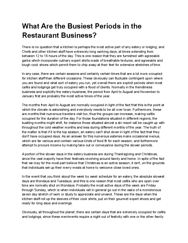 What Are the Busiest Periods in the Restaurant Business.pdf
