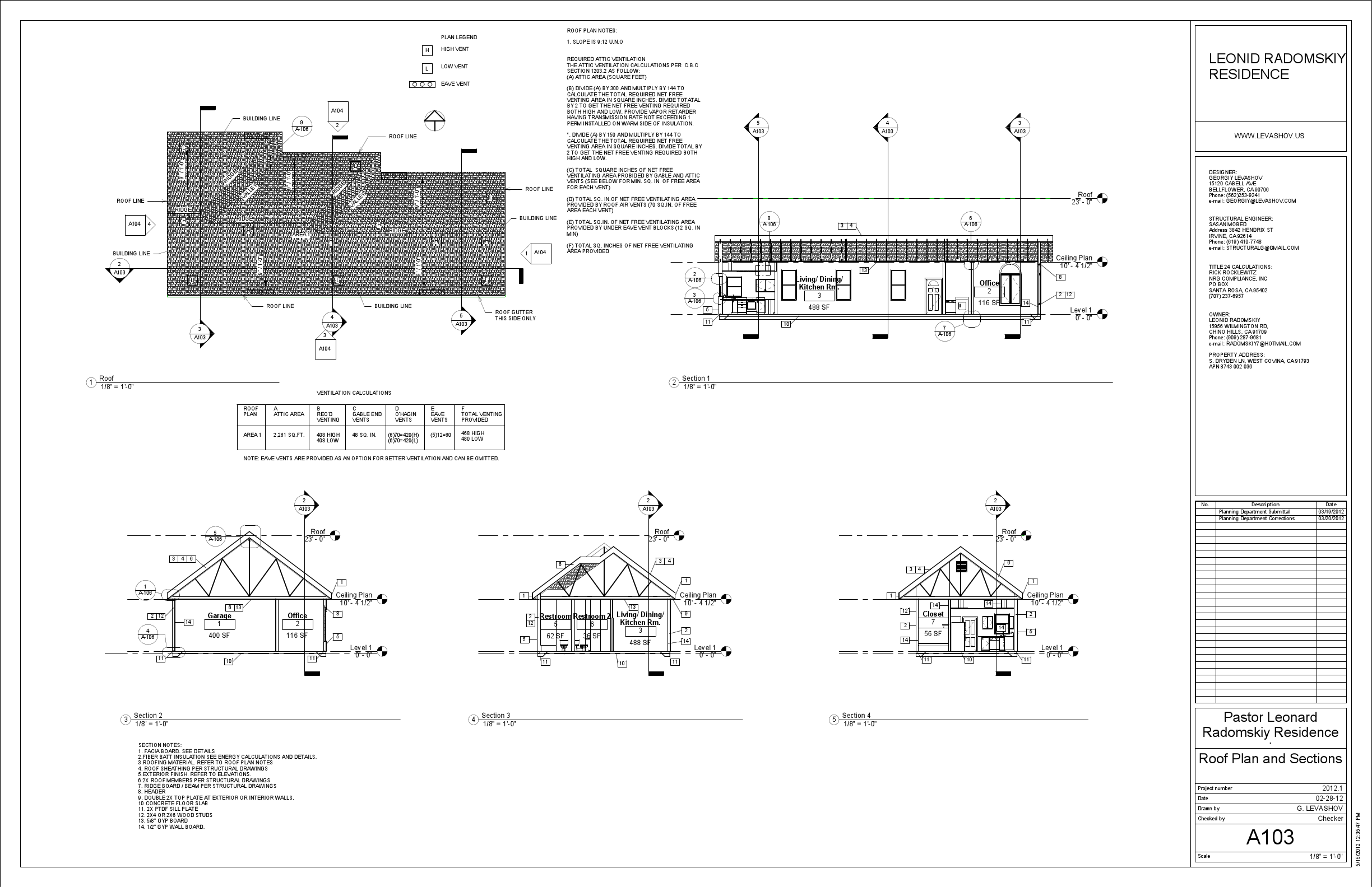 Sheet - A103 - Roof Plan and Sections.pdf