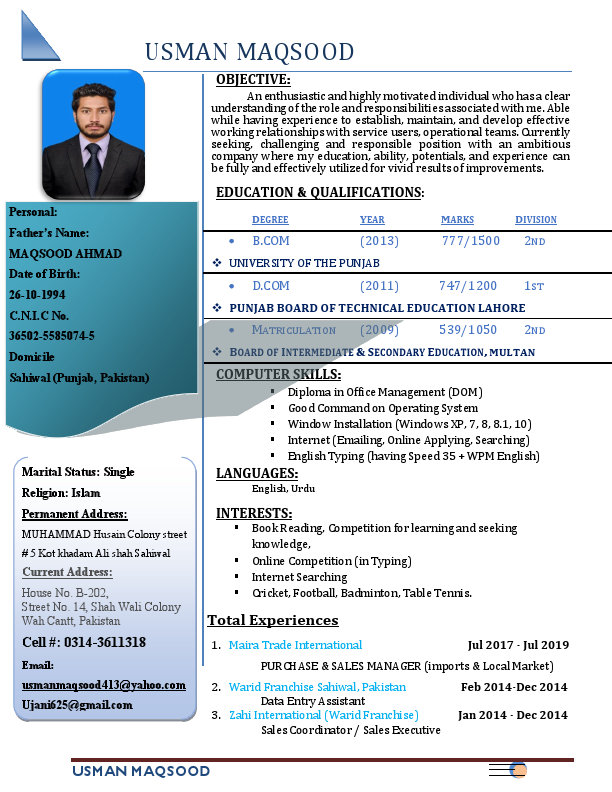 USMAN MAQSOOD Pro CV Bcom.pdf