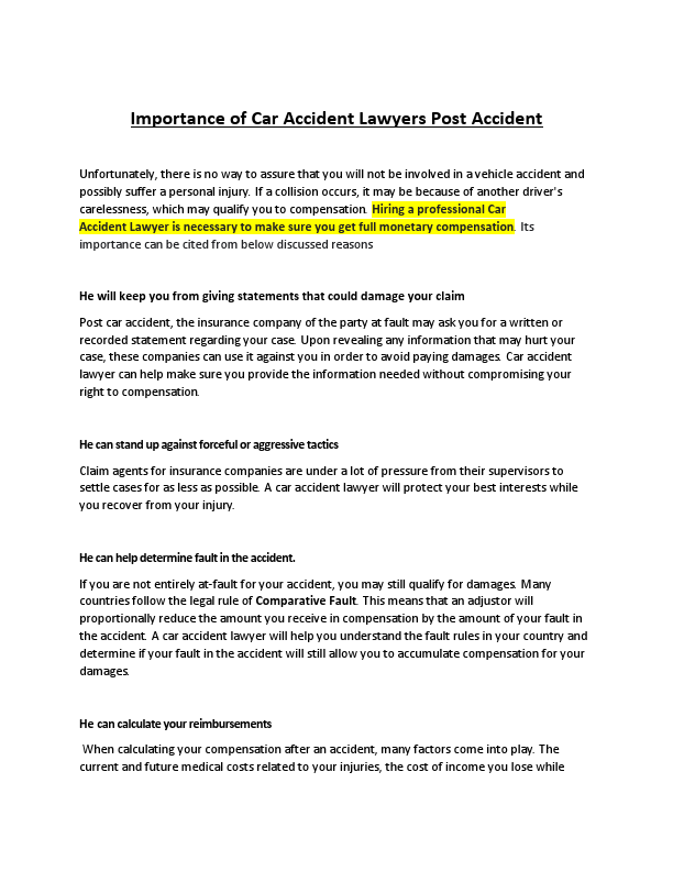 Article (Importance of Car Accident Lawyer).pdf