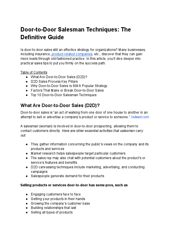 Door to door salesman techniques.pdf