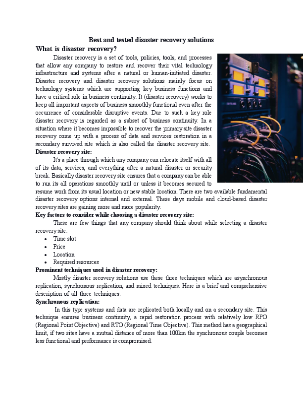 Best and tested disaster recovery solutions.pdf