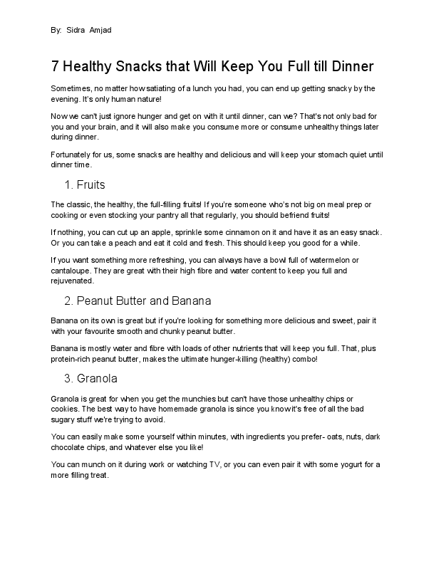 7 Healthy Snacks That Will Actually Keep You Full Till Dinner - by Sidra A.pdf