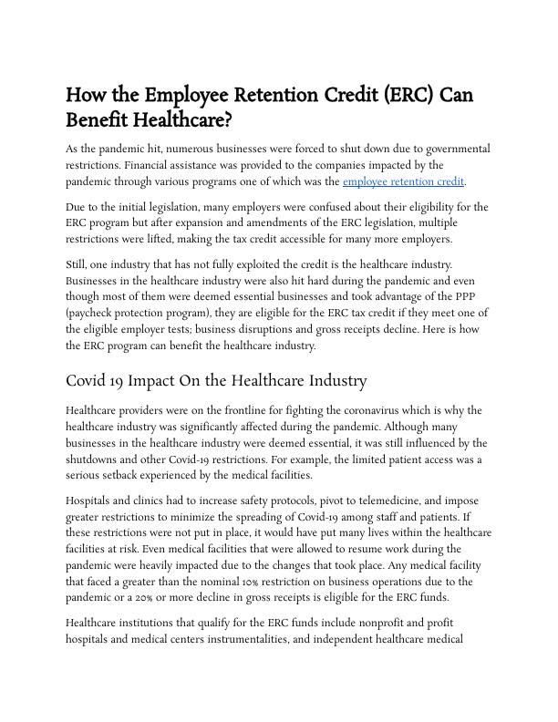 How the Employee Retention Credit Can Benefit Healthcare.pdf