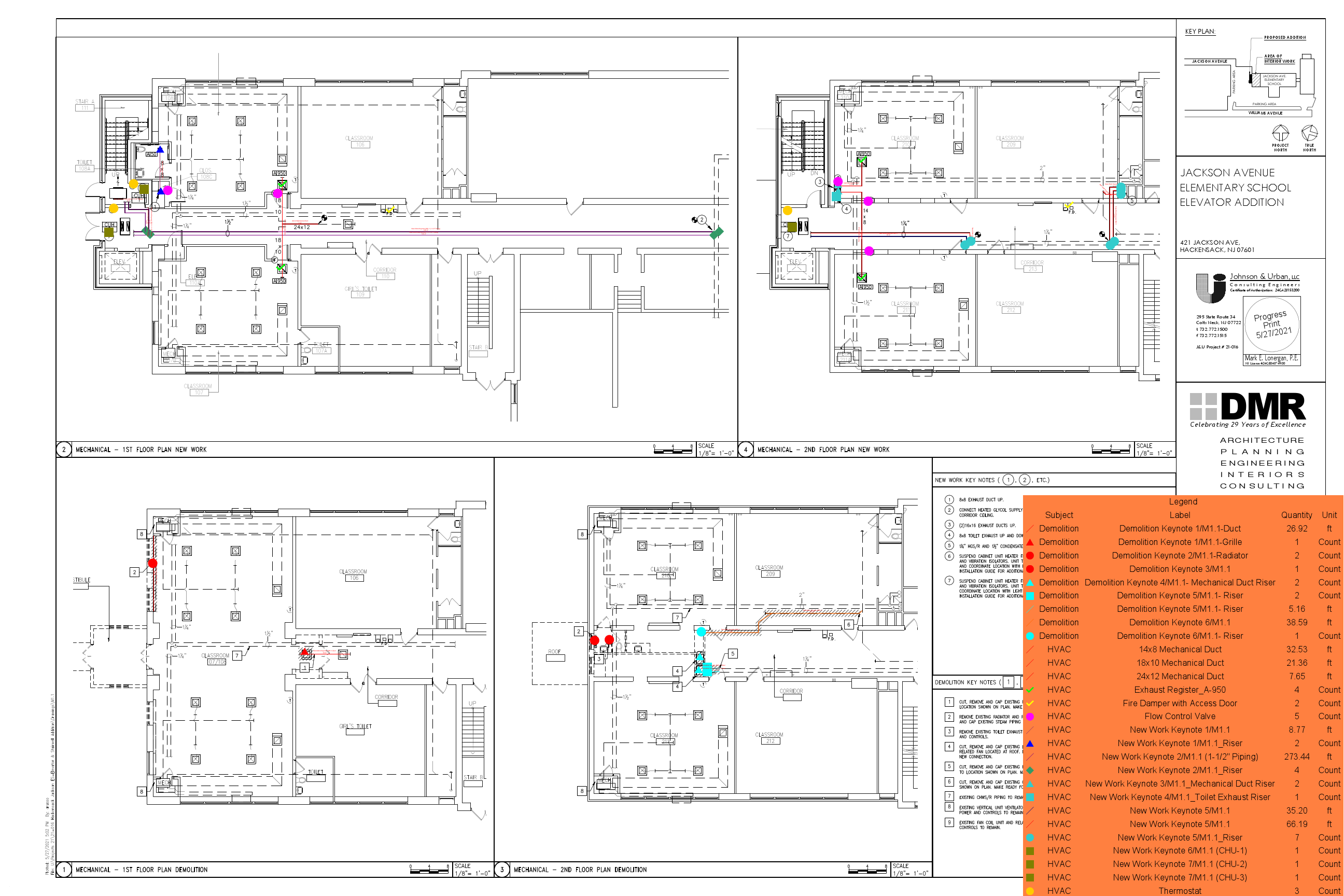 Marked Plans- ELEVATOR & STAIR ADDITION AT JACKSON AVENUE SCHOOL 421 JACKSON AVENUE HACKENSACK, NJ 07601.pdf