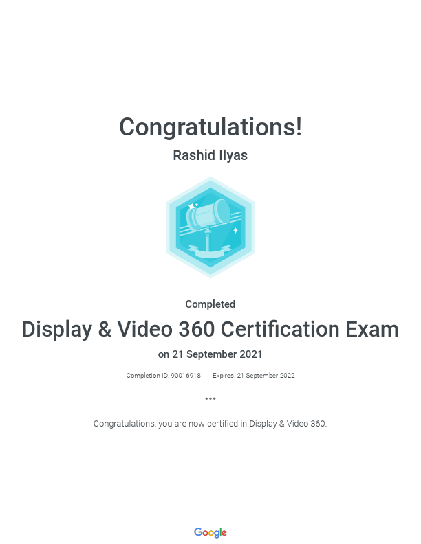 Display & Video 360 Certification Exam _ Google.pdf