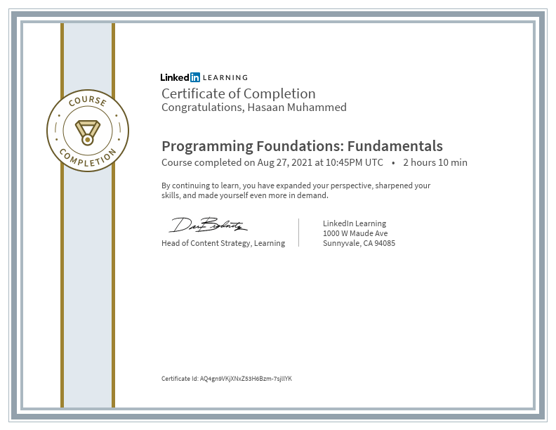 CertificateOfCompletion_Programming Foundations Fundamentals(1).pdf