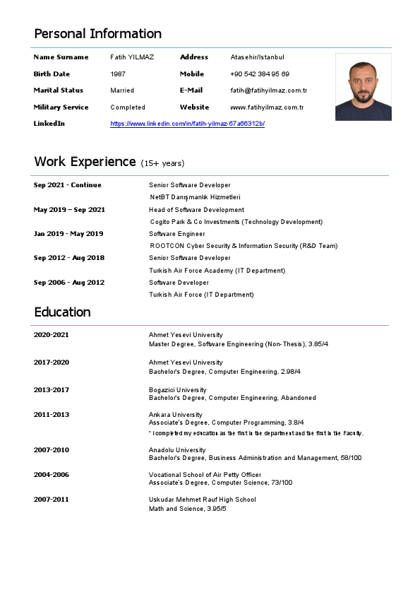 Fatih YILMAZ - Software Developer - CV.pdf