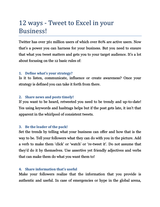 Tweet Excel In a Business.pdf