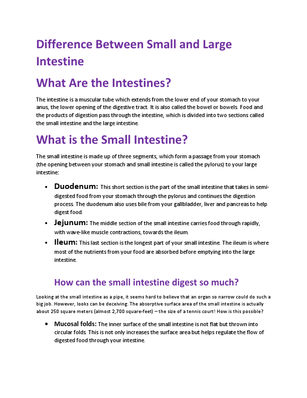 Difference Between Small and Large Intestine.pdf
