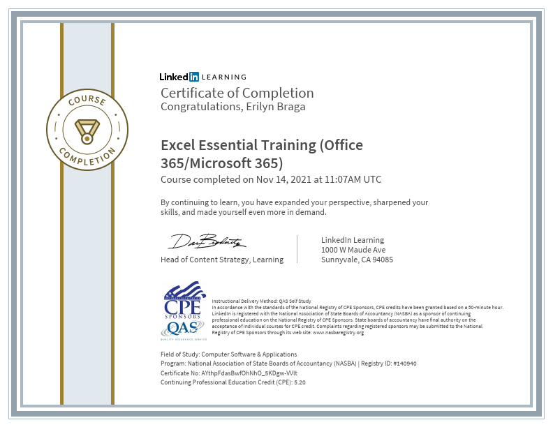 CertificateOfCompletion_Excel Essential Training Office 365Microsoft 365.pdf