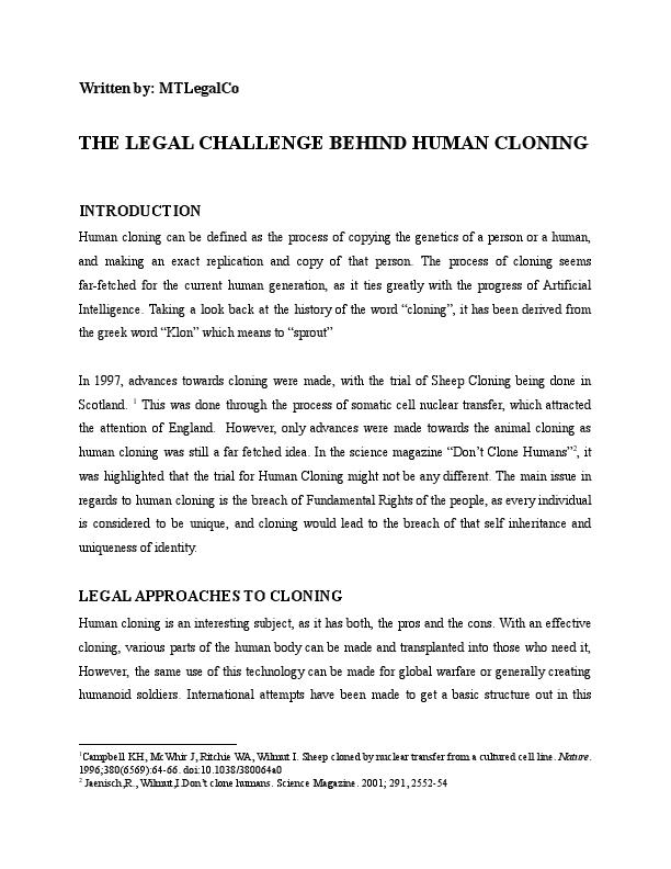 THE LEGAL CHALLENGE BEHIND HUMAN CLONING.pdf
