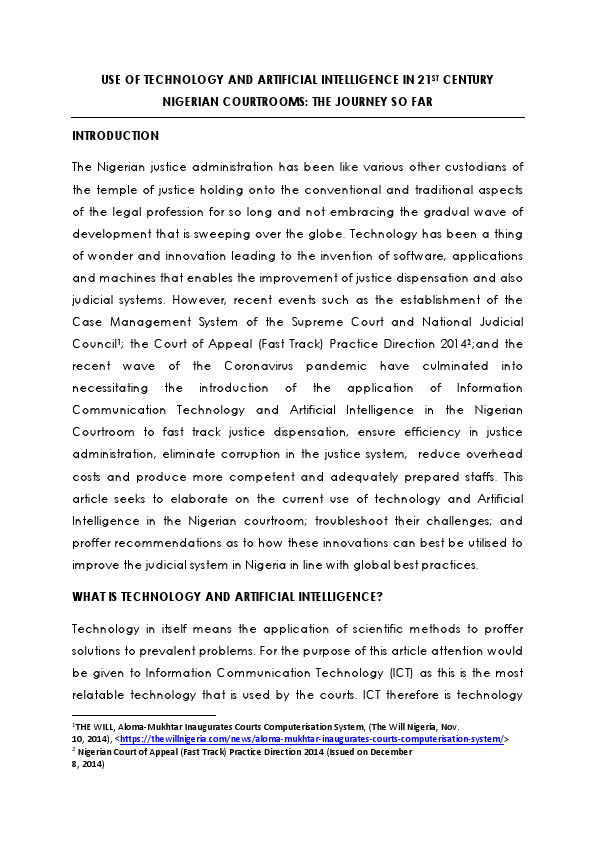 USE OF TECHNOLOGY AND ARTIFICIAL INTELLIGENCE IN 21ST CENTURY NIGERIAN COURTROOMS.pdf