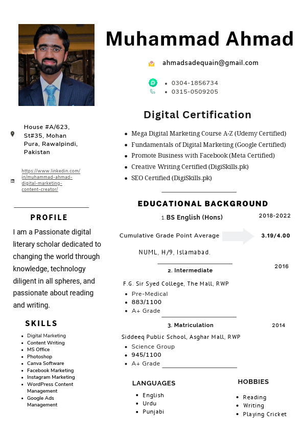 Professional Updated Resume-Muhammad Ahmad.pdf