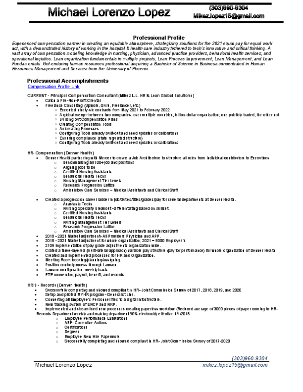 2022 Resume - Micael L Lopez HR-Compensation Resume.pdf