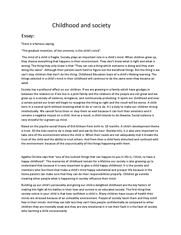 Childhood and society essay.pdf