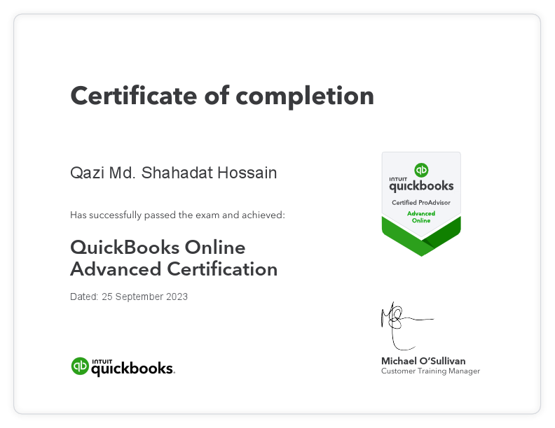 QuickBooksOnlineAdvancedCertification - QaziMdShahadat Hossain.pdf