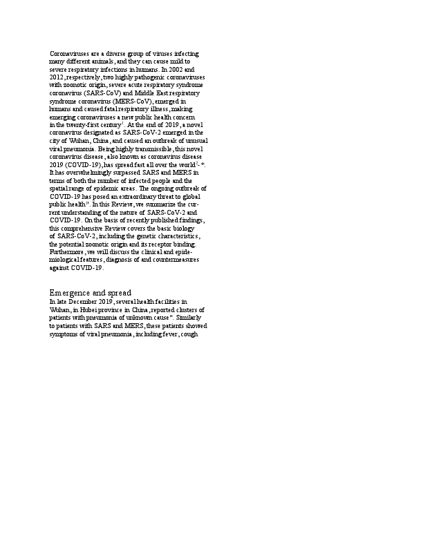 Coronaviruses are a diverse group of viruses infecting.pdf